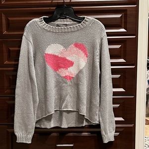 Wooden Ships Grey Heart Sweater M/L